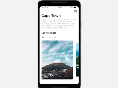 Visit Cape Town attraction cape town figmadesign lion head mzansi robeen island south africa table mountain travel app
