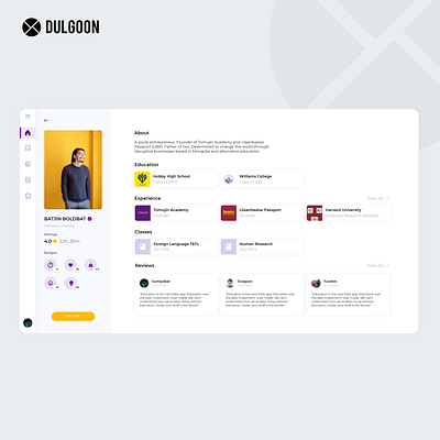 Digital Counselor Profile (Test Work) branding counselling counselor design flat illustration testwork tomujin ui ux vector web website