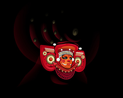 Theyyam colourful culture dance digitalart divine folk illustration india kerala keralaculture story theyyam tradition