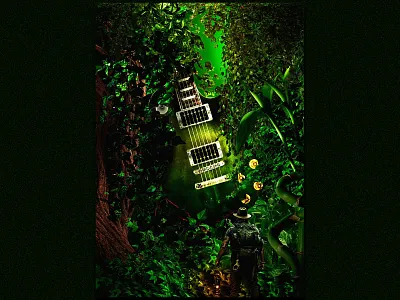 GIBSON'S DISCOVERY affiche compositing design graphic design photomanipulation photomontage photoshop poster print psd