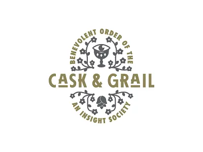 killed cask and grail flowers futura grail hops illustration logo secret society