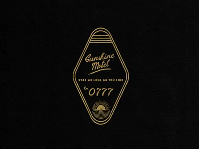 Sunshine Motel artwork illustration logo vintage