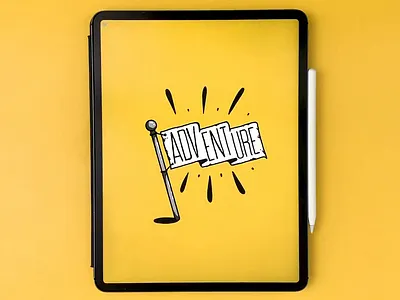 Adventure Flag calligraphy design hand lettering illustration lettering logo typography