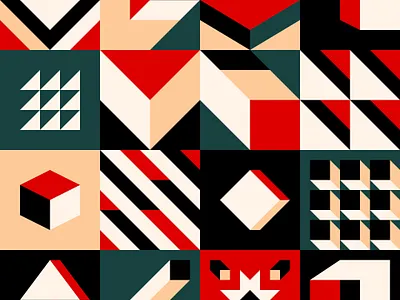 Pattern abstract background block cube design geometric paper pattern shape square tile