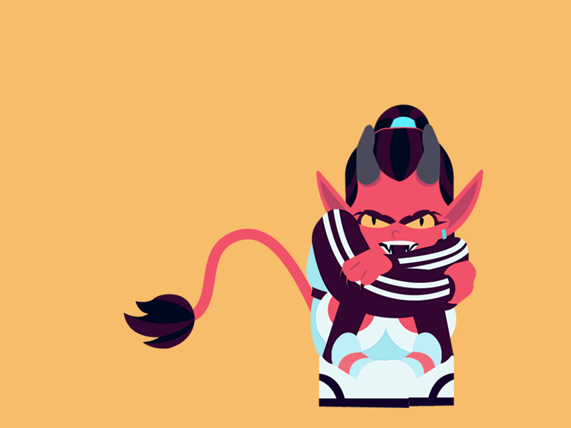 Ghoul Gang Messaging Sticker 2d after effects animation character animation gif grumpy hiss illustration motion sticker vector