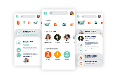 Screens for healthcare provider app branding design doctor healthcare healthcare app icons illustrator logo screens typography ui uidesign uiux ux uxdesign