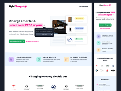 Rightcharge | Landing Page design landing design landing page landing page ui landingpage ui ui designer uidesign uidesigner ux