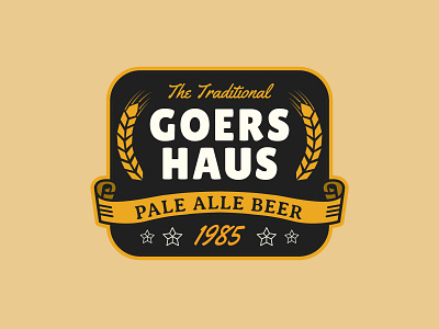 Goers Haus Beer badge bar beer beer branding beer fest beer label beerfest clean club creativemarket hipster logo october fest octoberfest party retro rocktober shape vintage badge