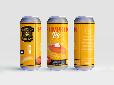 Johnson City Brewing Co. Label - Pumpkin Pie beer beer branding beer can beer label beer label design beer labels branding brewing craftbeer design illustration label pumpkin pumpkin pie tennessee tn