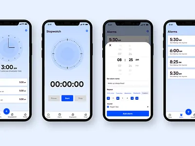 Clock app redesign concept app design ui ux