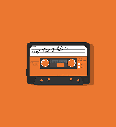 Retro cassette design illustration