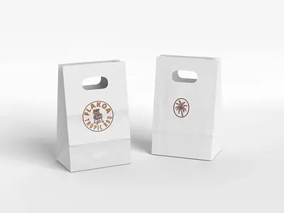 Flakoa Tropic BBQ Branding on Takeaway Paper Bag brand brand identity branding design food graphic graphic design hand drawn hand drawn logo illustration logo logo brand paper bag restaurant restaurant branding vintage vintage design vintage hand drawn vintage tyle visual identity