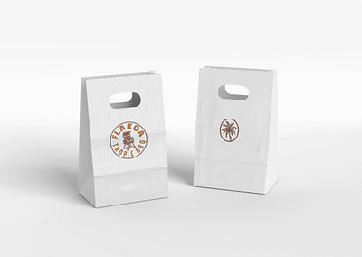 Flakoa Tropic BBQ Branding on Takeaway Paper Bag brand brand identity branding design food graphic graphic design hand drawn hand drawn logo illustration logo logo brand paper bag restaurant restaurant branding vintage vintage design vintage hand drawn vintage tyle visual identity