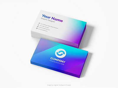 Gradient Business Card Template - 2 brand identity branding business card corporate corporate identity design gradient name card template