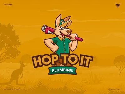 Branding and Logo for Hop To It Plumbing brand identity brand identity design brand identity designer branding branding design combination typographic design graphic design illustration logo logo concept logodesign mascot three dimensional