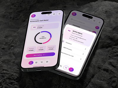 Automatic Call Dialer App android appdesign apple automatic call dialer call history calling list design ios mobileapp phonebook typography ui uiuxdesign ux uxdesign