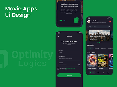 Movie Mobile App Design 3d animation branding design figma graphic design illustration logo motion graphics ui vector