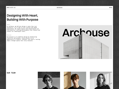 Archouse - Architecture Portfolio Site agency animation architecture company design designer minimal minimalist modern portfolio responsive studio ui website white