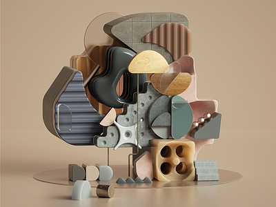 Number 4 3d art cinema4d design typography