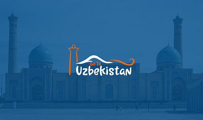 Uzbekistan travel logo brand identity branding desart logo logo design logotype minimal mosque travel trip