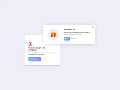 Crads UI Design cards cards design cards ui feature info card new feature notification notification card