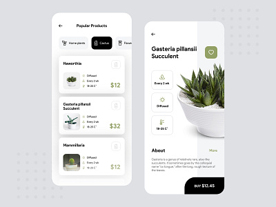 Plant Ui concept app black clean color concept design green ios minimal mobile plant plants store ui ui design uidesign uiux