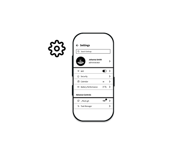 User Settings app black branding daily 100 challenge dailyui design flat design illustration minimal mobile settings ui ux white