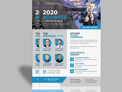 Business Conference Flyer a4 annual business company conference convention corporate corporate flyer event event flyer expo flyer leaflet magazine marketing meeting multipurpose newspaper pamphlet