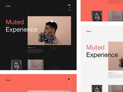 Muted. Gallery Exploration clean colors concept dark ui design details exploration gallery layout minimal photos portfolio slider ui ux web website