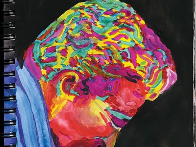 Watercolor Painting color composer illustration painting pianist watercolor