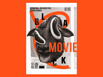 Black movie poster design adobe illustrator art black movie branding design digital film festival indipendent film festival movie festival movie poster poster poster a day poster art poster challenge poster collection poster design sheep typography