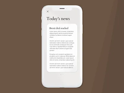 News Briefing App app app design app ui cards design ios iphone iphone x news news app newspaper reading