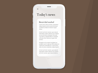 News Briefing App app app design app ui cards design ios iphone iphone x news news app newspaper reading