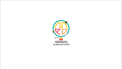 MEDRADIO 2 art illustration logo radio station vector