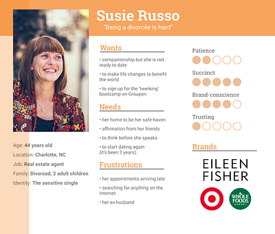 BFAS Persona: Susie Russo figma nonprofit persona user research