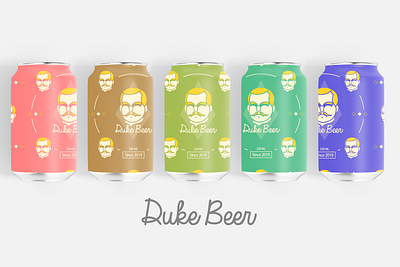 Duke Beer ( 1 Dribbble Invite 2d branding design doodle flat illustration logo typography ui vector