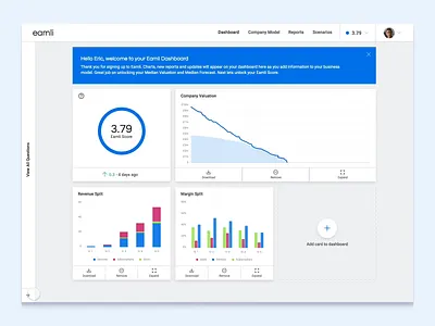 Eamli Dashboard animation app charts dashboard dashboard ui dashboard ui design figma finance fintech flat graphs minimal product product design protopie ui ux web web app website