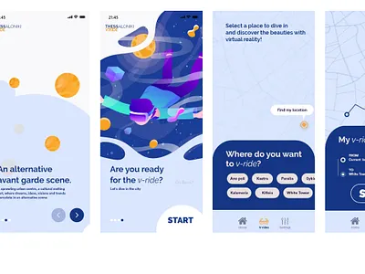 Thessaloniki, V Ride App app ux webdesign adobexd