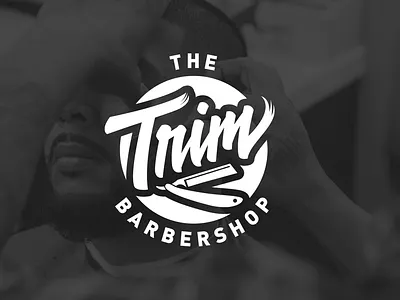The Trim Barbershop barbershop branding design graphic hand drawn handtype illustration lettering logo mark type typography