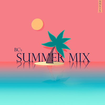 Music Mix-Tape Illustration adobe cc adobe photoshop album art album artwork branding california design graphic design illustration illustrator minimal mixtape mixtape cover palm tree summer typography