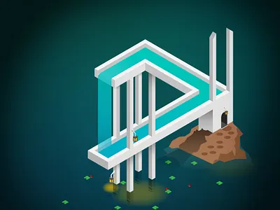 Craxy River design geometic illustration