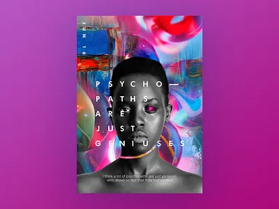 Poster Factory | Artistic Poster Collection | Psychopath art color palette colorful colors design graphic design photo manipulation photoshop poster poster a day poster art poster design posters typography
