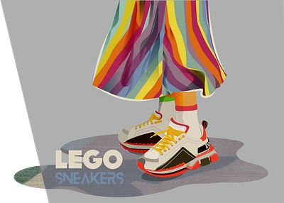 Lego Sneakers LOVE COLORS :) colorful design fashion girl illustration pattern skirt sneaker street texture