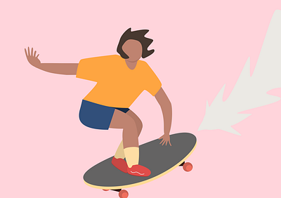 Skateboarding Dream 100days cool dailychallenge design illustration playful skateboard sketch ui vector visual