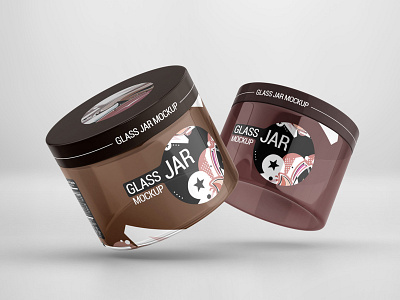 Glass Jar Mockup beauty body bottle can care container cosmetic cream creme glass glass container hand healthy jam jam jar make up makeup medical medicine mock up
