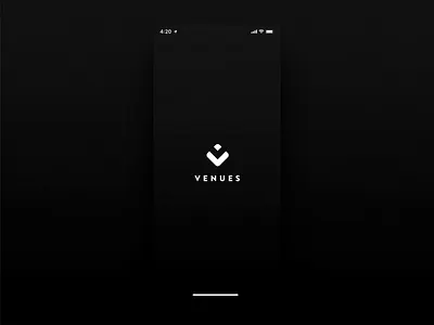 Venues App Welcome Screen animation app branding ios iphone login logo transition ui ux venue venues welcome