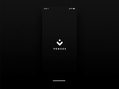 Venues App Welcome Screen animation app branding ios iphone login logo transition ui ux venue venues welcome