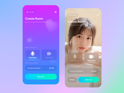Live room opening page ui uidesign