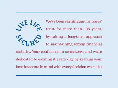 Live Life Secured america americana badge design flag insurance security typography usa vector