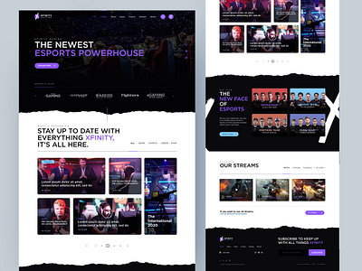 Landing page for eSports Gaming Company branding esports gaming landing page minimal minimal website modern modern website web design website